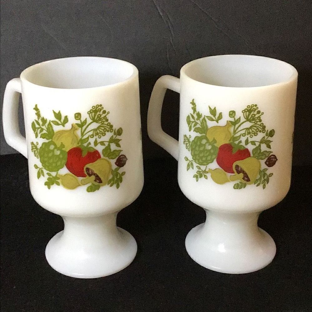 Set of two vintage corning, ware mugs